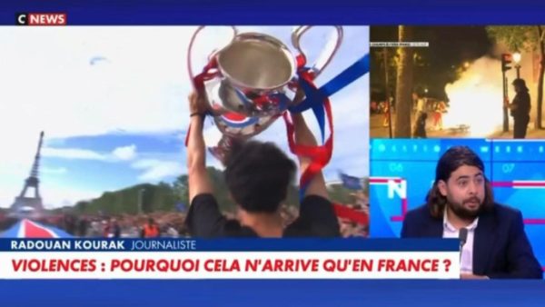 Sur CNews, Radouan Kourak pousse un coup de colère contre les violences après le sacre du PSG