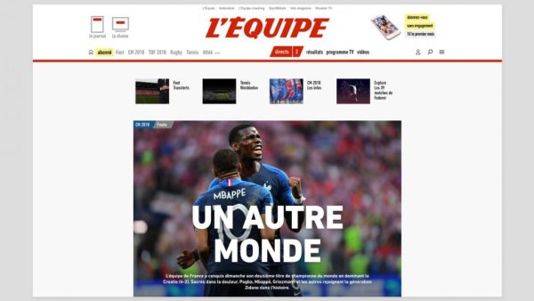 ACPM : plus de 7,3 milliards de visites en France en juin, L&rsquo;Équipe reste la première marque média d&rsquo;information