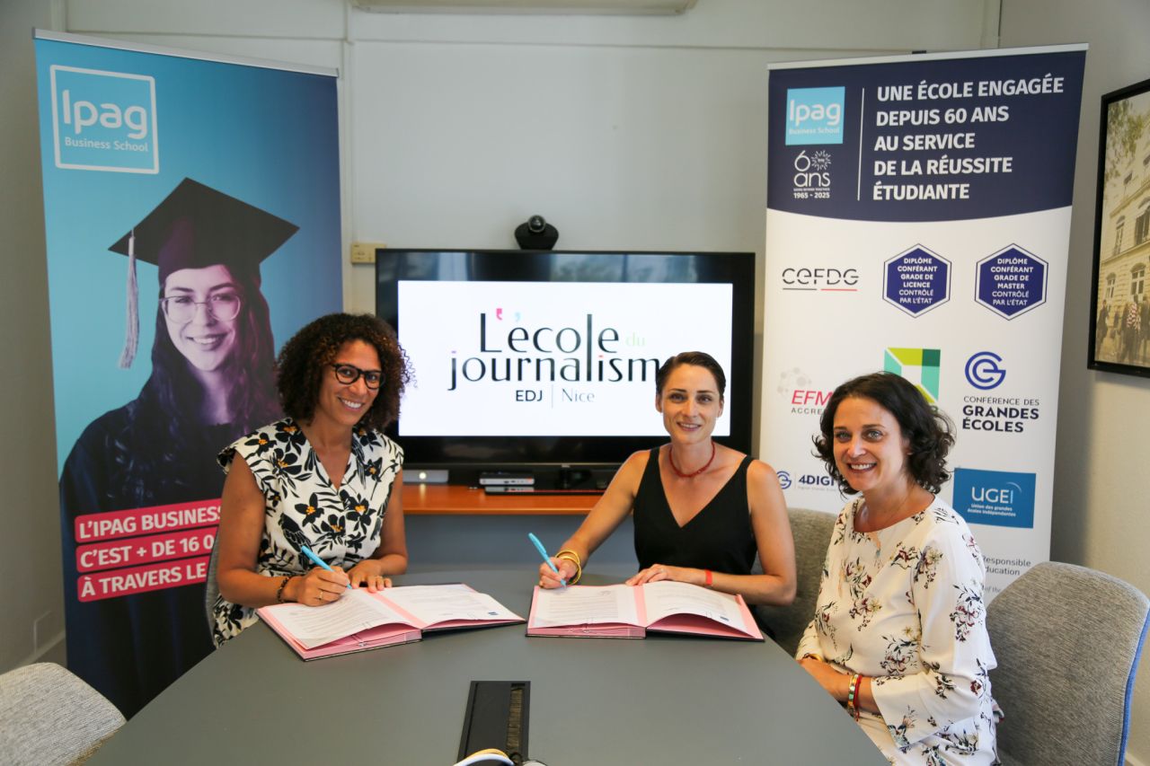 L&rsquo;IPAG et l&rsquo;École du Journalisme de Nice nouent un partenariat pédagogique