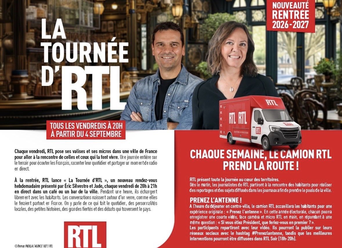 RTL : Éric Silvestre et Jade récupèrent l&rsquo;émission initialement promise à Hugues Pouchol