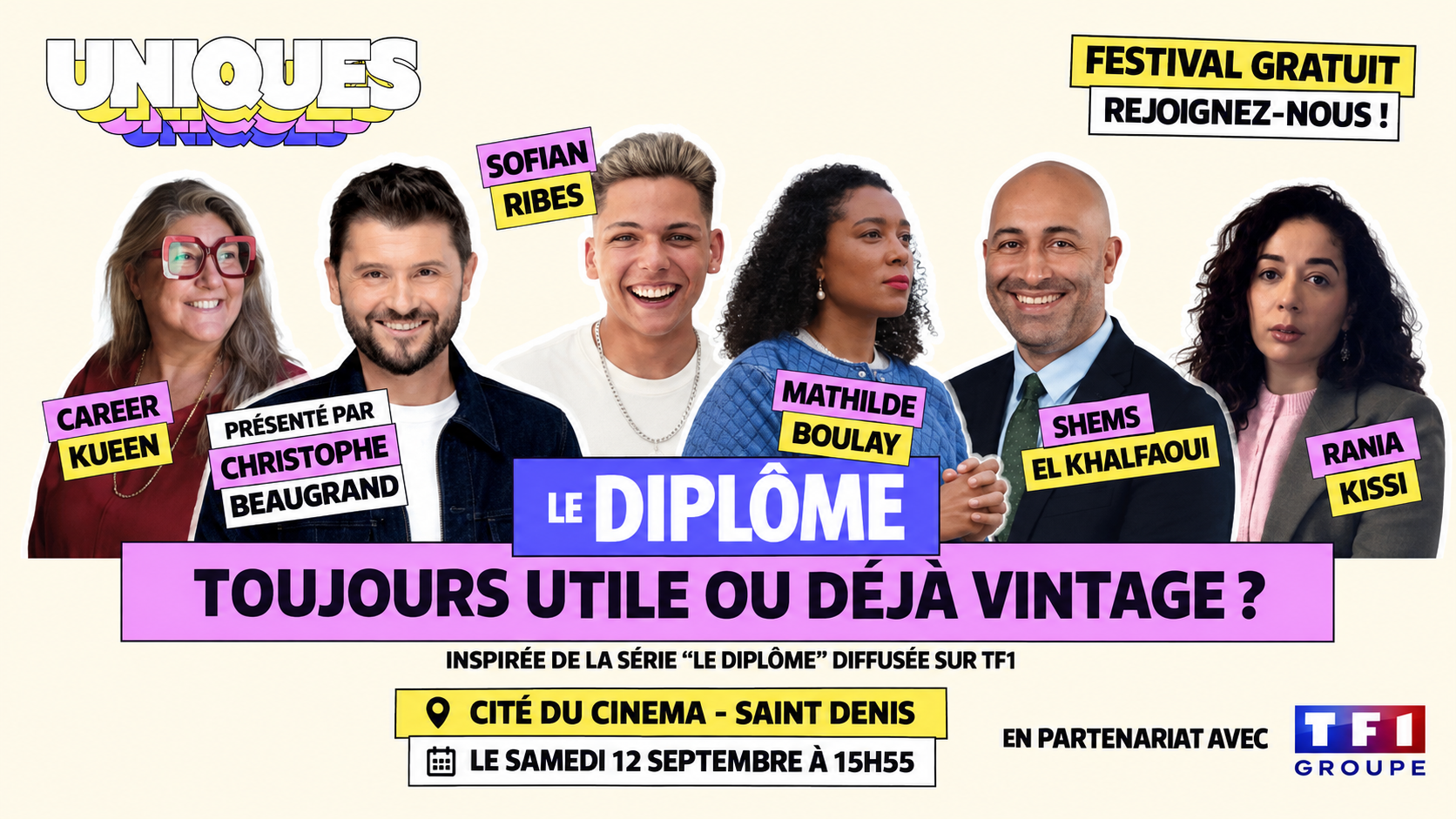 Christophe Beaugrand animera un débat sur la valeur des diplômes au festival UNIQUES